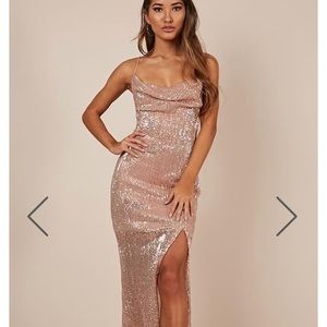 Stop&Stare Dress in Gold Sequin